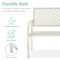 Best Choice Products Indoor Outdoor Steel Garden Bench w/ Geometric Backrest, Foot Levelers
